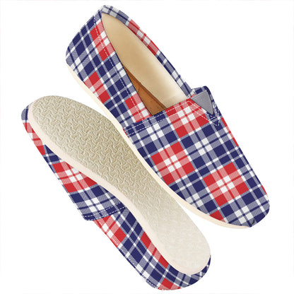 American Independence Day Plaid Print Casual Shoes
