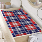 American Independence Day Plaid Print Changing Pad Cover