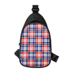 American Independence Day Plaid Print Chest Bag