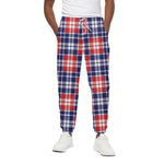 American Independence Day Plaid Print Cotton Pants