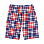 American Independence Day Plaid Print Cotton Shorts