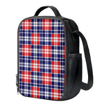 American Independence Day Plaid Print Crossbody Lunch Bag