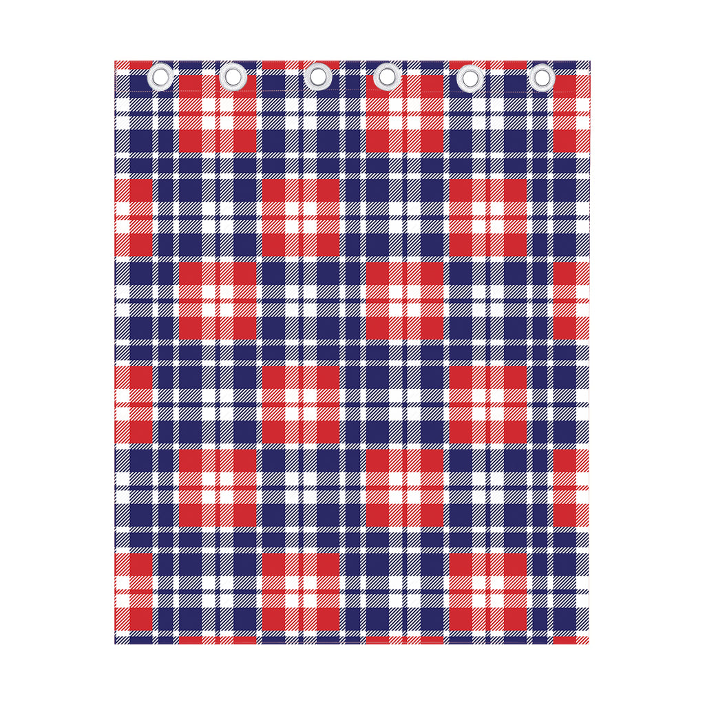 American Independence Day Plaid Print Curtain