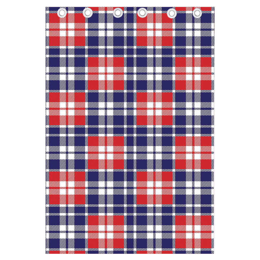 American Independence Day Plaid Print Curtain
