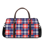 American Independence Day Plaid Print Duffle Bag