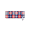 American Independence Day Plaid Print Extended Mouse Pad