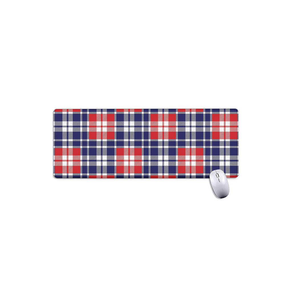 American Independence Day Plaid Print Extended Mouse Pad