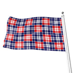 American Independence Day Plaid Print Flag