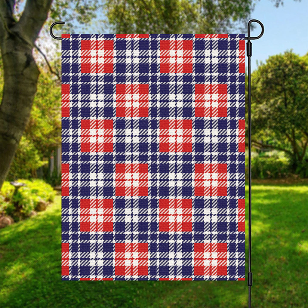 American Independence Day Plaid Print Garden Flag