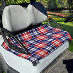 American Independence Day Plaid Print Golf Cart Seat Cover