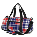 American Independence Day Plaid Print Gym Bag