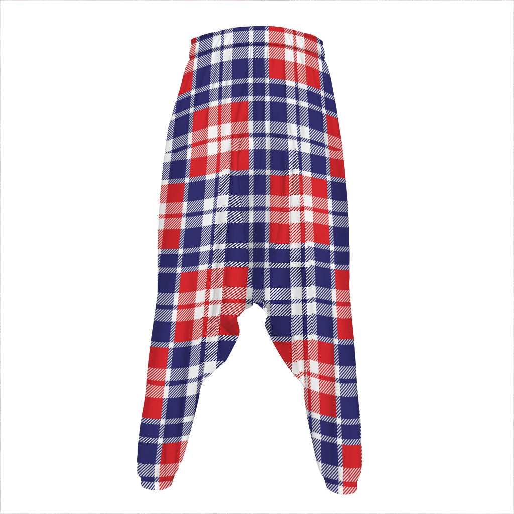 American Independence Day Plaid Print Hammer Pants