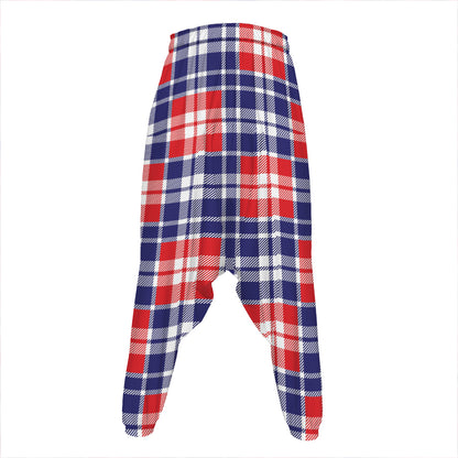 American Independence Day Plaid Print Hammer Pants