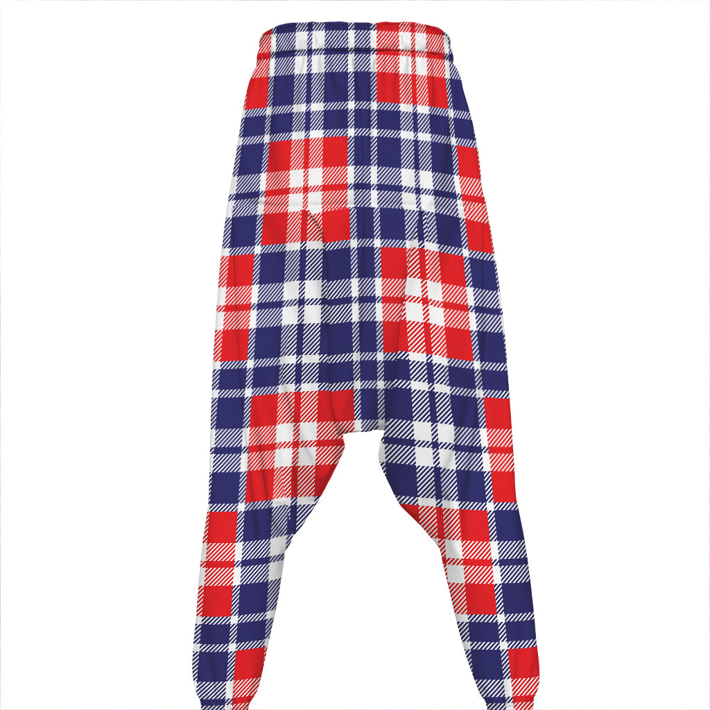 American Independence Day Plaid Print Hammer Pants