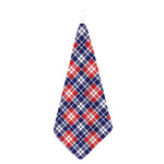 American Independence Day Plaid Print Hand Towel