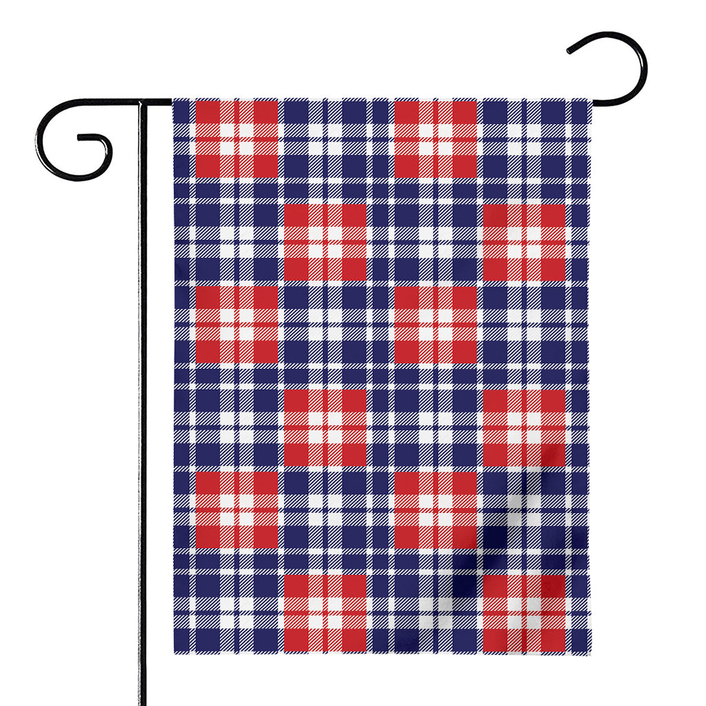 American Independence Day Plaid Print House Flag