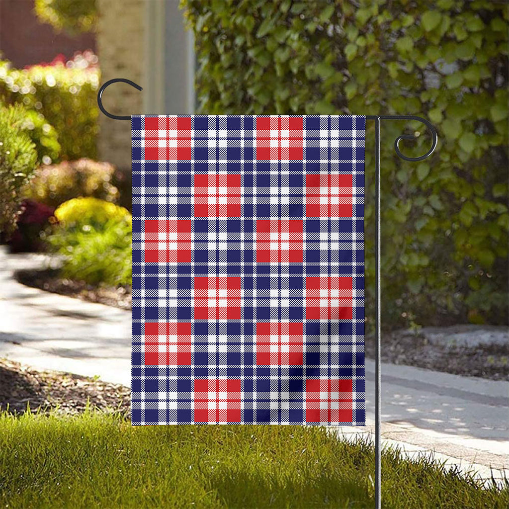 American Independence Day Plaid Print House Flag