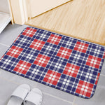 American Independence Day Plaid Print Indoor Door Mat