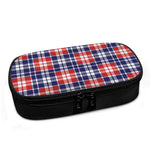 American Independence Day Plaid Print Insulin Cooler Travel Case