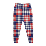 American Independence Day Plaid Print Jogger Pants