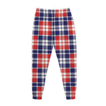 American Independence Day Plaid Print Jogger Pants