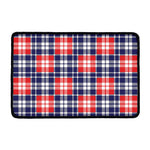 American Independence Day Plaid Print Kitchen Mat