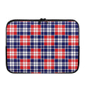 American Independence Day Plaid Print Laptop Sleeve