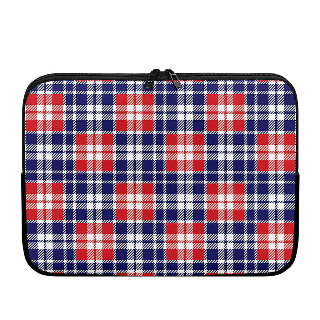 American Independence Day Plaid Print Laptop Sleeve