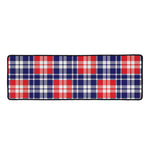American Independence Day Plaid Print Long Kitchen Mat