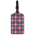 American Independence Day Plaid Print Luggage Tag