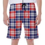 American Independence Day Plaid Print Men's Beach Shorts