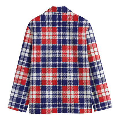 American Independence Day Plaid Print Men's Blazer