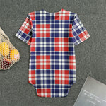 American Independence Day Plaid Print Men's Bodysuit
