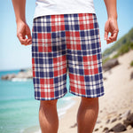American Independence Day Plaid Print Men's Cargo Shorts
