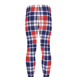 American Independence Day Plaid Print Men's leggings