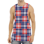 American Independence Day Plaid Print Men's Muscle Tank Top