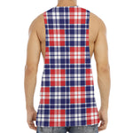 American Independence Day Plaid Print Men's Muscle Tank Top