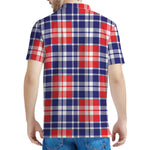 American Independence Day Plaid Print Men's Polo Shirt