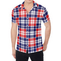 American Independence Day Plaid Print Men's Shirt