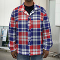 American Independence Day Plaid Print Men's Shirt Jacket