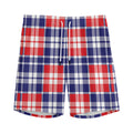 American Independence Day Plaid Print Men's Athletic Shorts