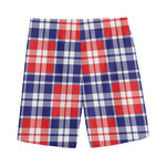 American Independence Day Plaid Print Men's Sports Shorts