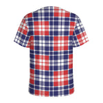 American Independence Day Plaid Print Men's Sports T-Shirt