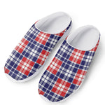 American Independence Day Plaid Print Mesh Casual Shoes