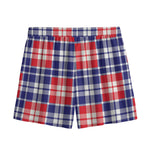 American Independence Day Plaid Print Mesh Shorts