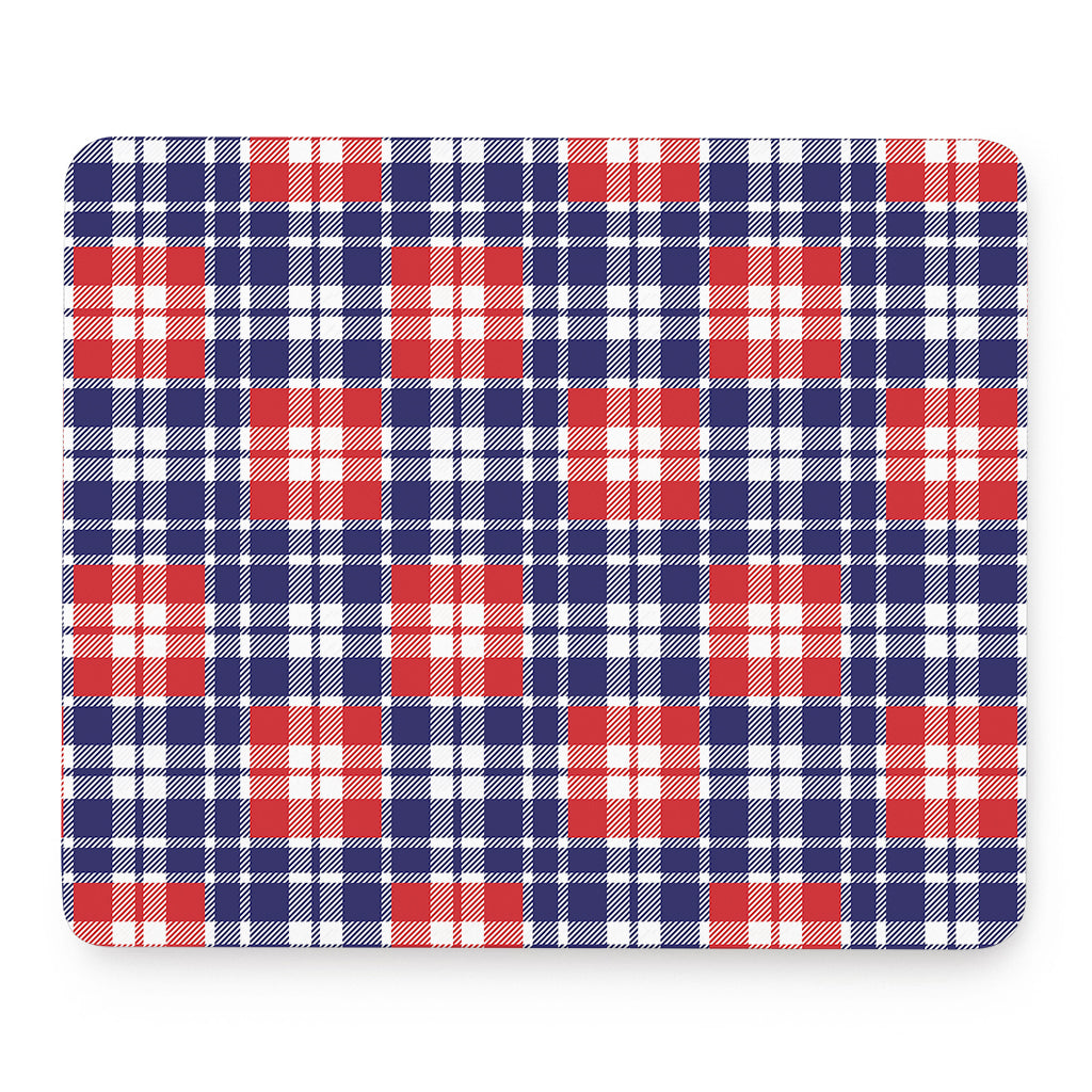 American Independence Day Plaid Print Mouse Pad