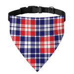 American Independence Day Plaid Print Over The Collar Dog Bandana