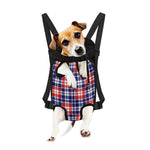 American Independence Day Plaid Print Pet Carrier Backpack