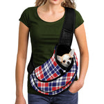 American Independence Day Plaid Print Pet Sling Carrier