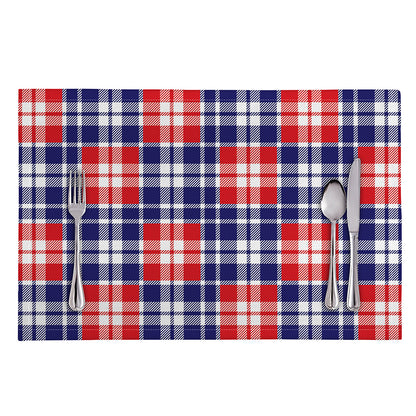 American Independence Day Plaid Print Placemat